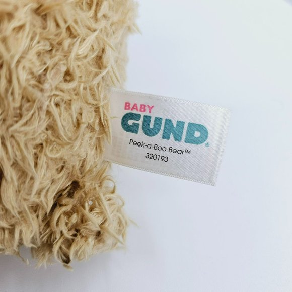 Gund Baby Peek A Boo Bear Plush Stuffed Animal Brown Tan Cream Animated Speaking - Picture 9 of 12